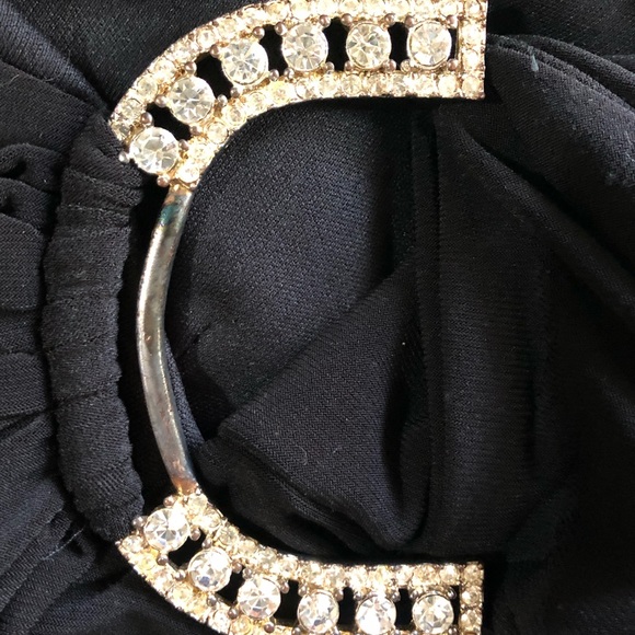 Onyx Nite Cocktail Midi High Low Faux Wrap Dres 6 - Picture 8 of 8